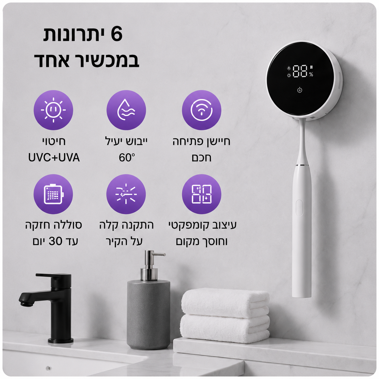 BrushSpa™ – הסוף למברשת רטובה ומלאת חיידקים