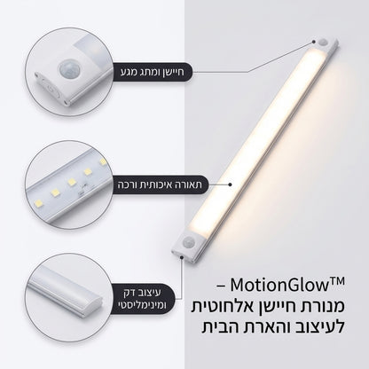 MotionGlow™ – מנורת חיישן אלחוטית לעיצוב והארת הבית